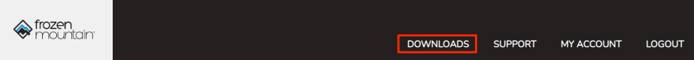 Screenshot of the Frozen Mountain menu bar
