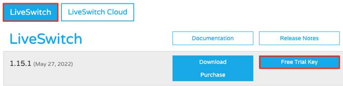 Screenshot of the download selection